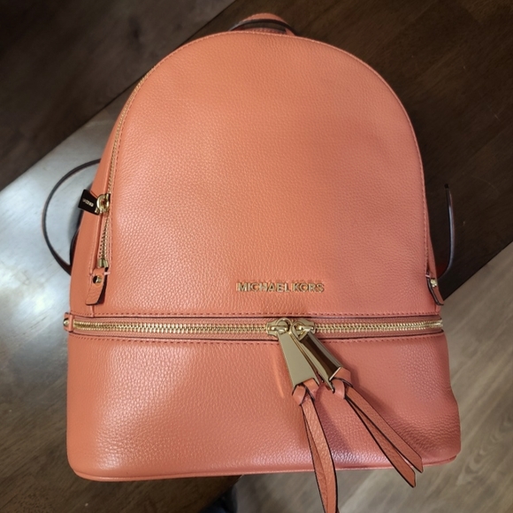 Michael Kors Handbags - New Michael Kors Rhea Medium Leather Backpack